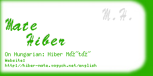 mate hiber business card